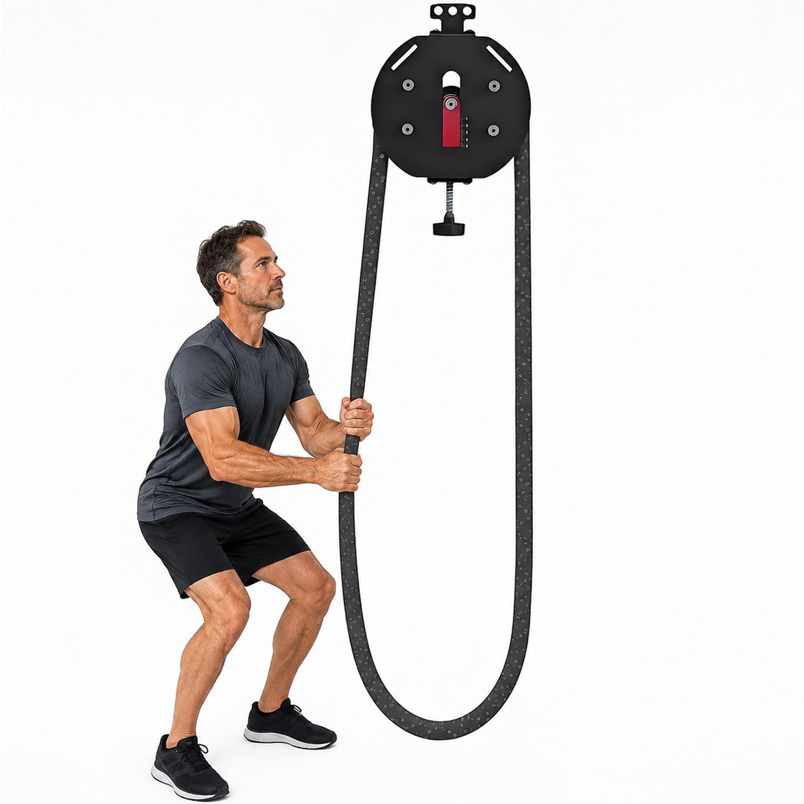 vnmudzeo Cable Pulley Equipment,Space-Saving Endless Rope Trainer,Hangs Anywhere,Closed-Loop Nylon Rope for Body Coordination Exercises