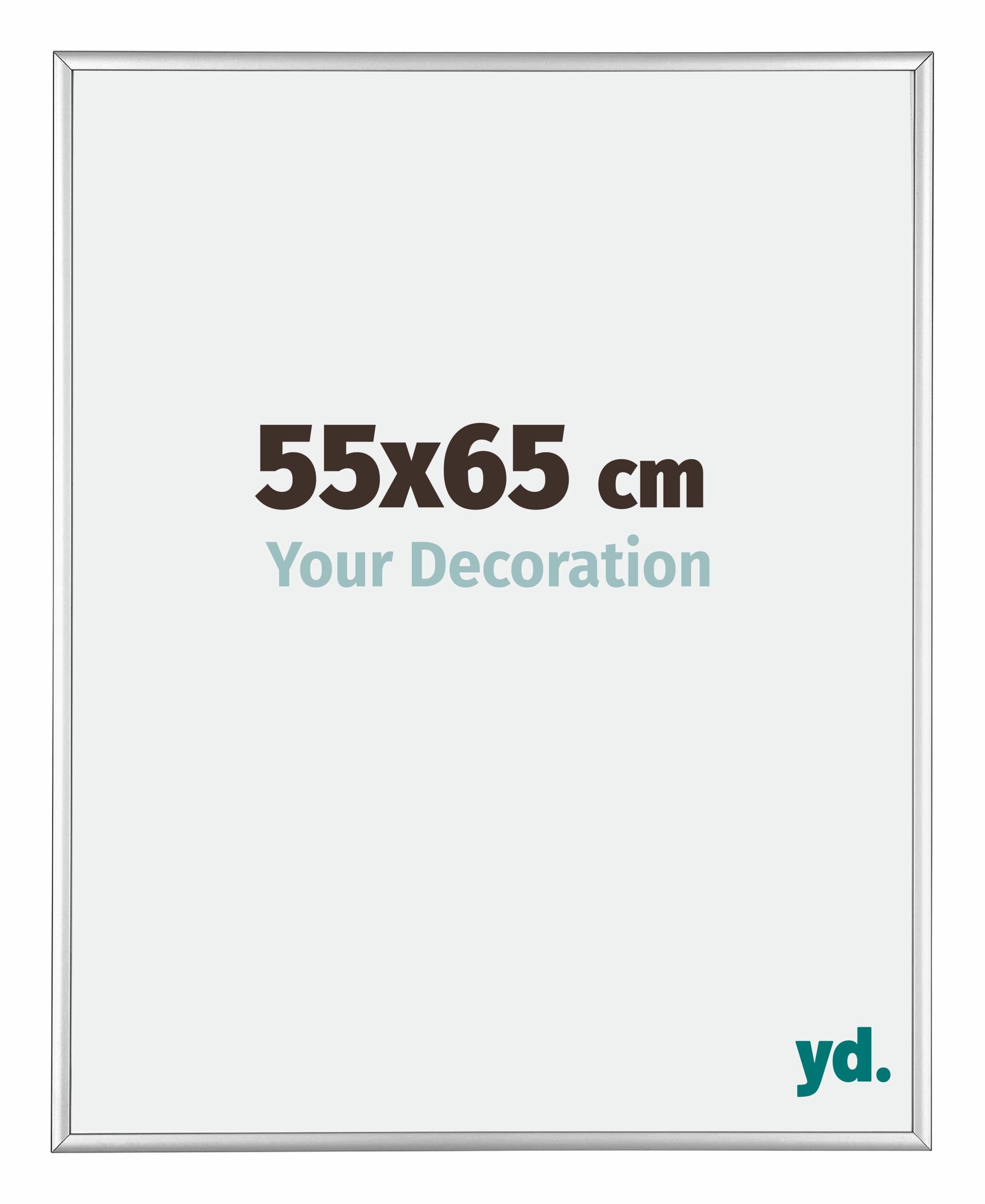 Your Decoration - Picture Frame 55x65 cm - Silver High Gloss - Decorative Wall Frame in Aluminium with Antireflection - Frame 55x65 - Kent — image 1