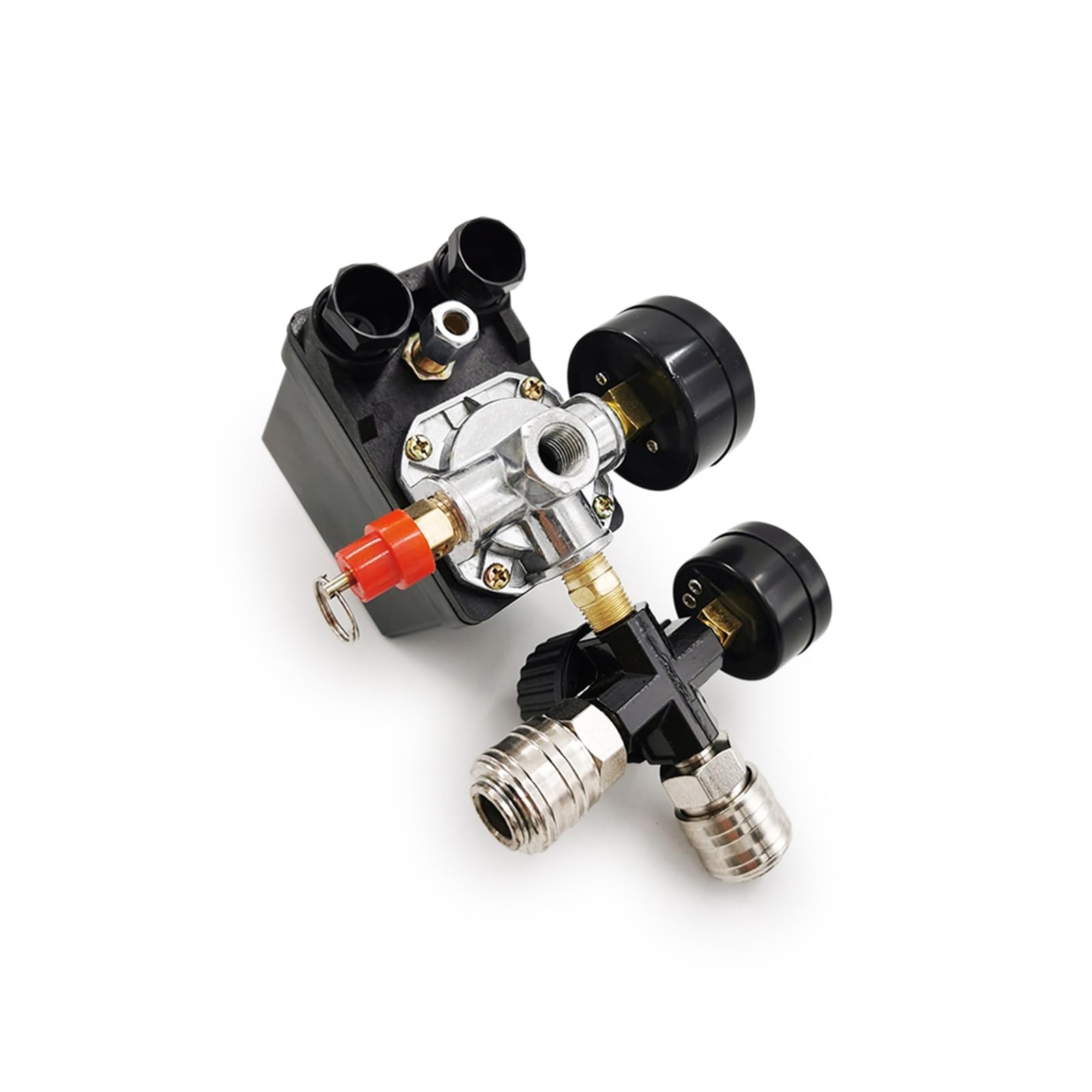 240 V / 380 V Dauerhafter Regler Duty Air Compressor Pump Druckschalter Regelventil 7,25-125 PSI mit Manometer (Color : 220V)
