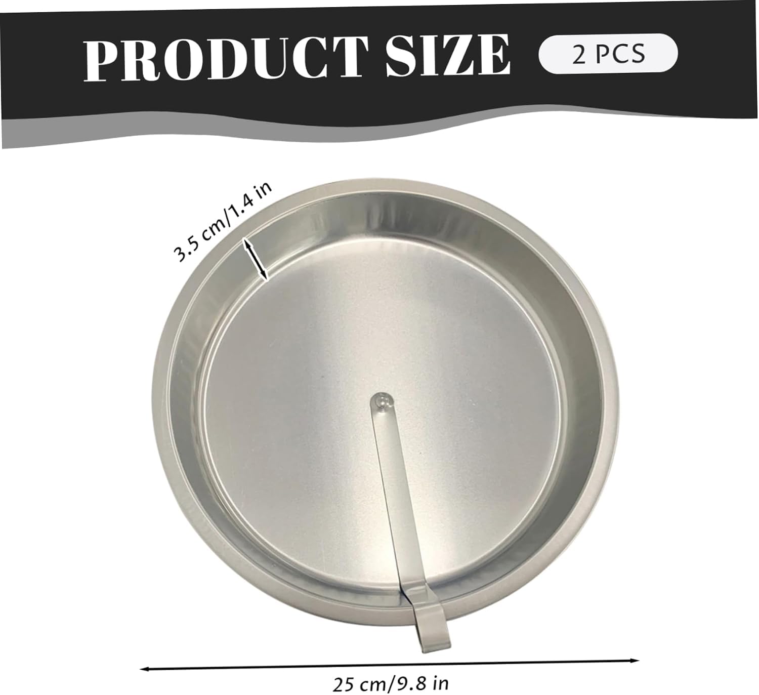 Paquete De 2 Moldes Redondos para Pasteles De 25 Cm (10 Pulgadas), Moldes Antiadherentes De Hojalata para Hornear De Fácil Desmolde con Cuchilla Giratoria Incorporada para Un Corte Uniforme,