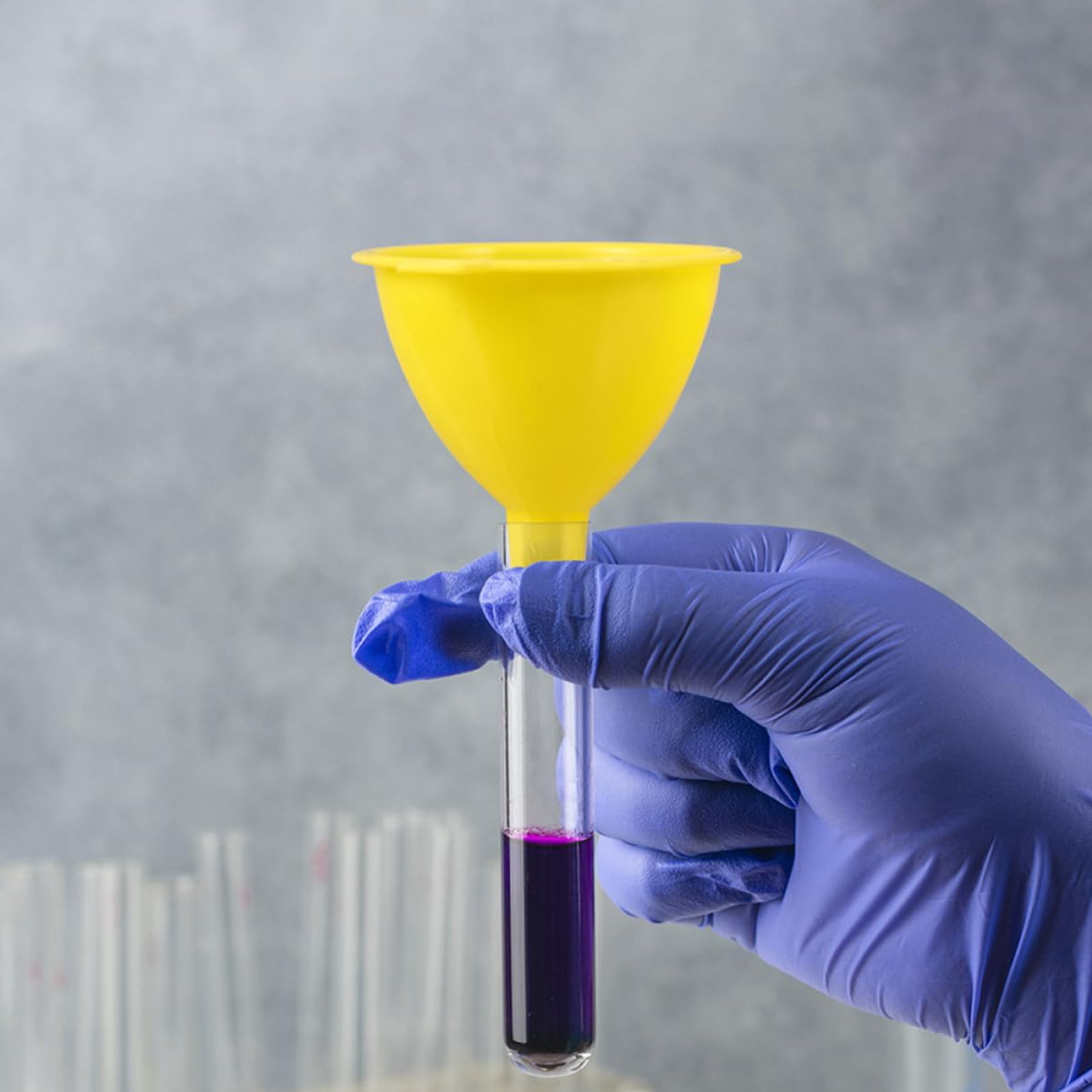 15pcs Laboratory Funnels Plastic Liquid Funnels Labware for Chemical Experiments