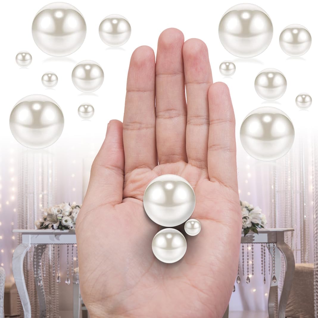 Lot De 300 Perles Argentées Pour Centres De Table, Perles Sans Trou De