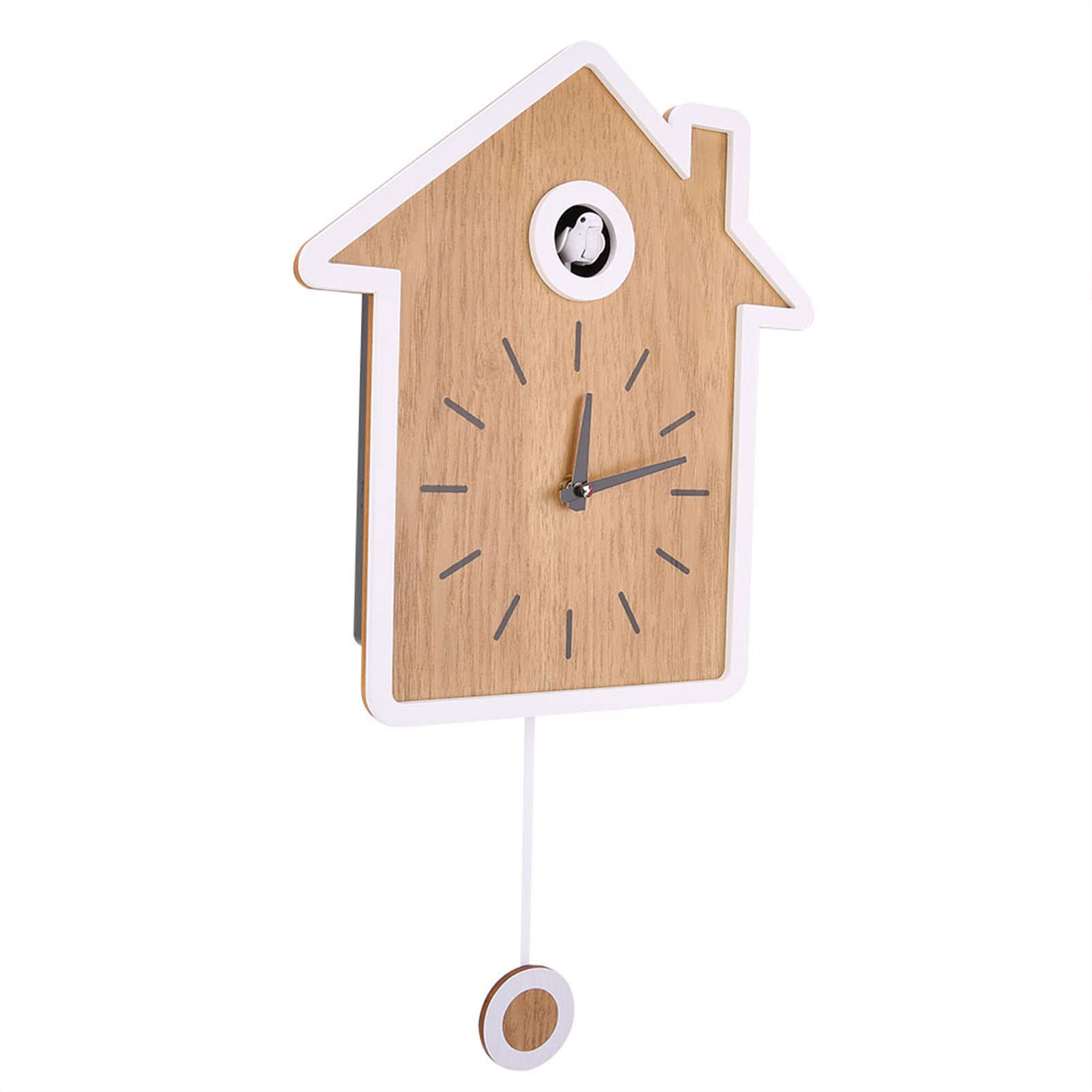 Orologio a cucù Moderno Dal Design in Stile Nordico per L'arredamento della Casa e il Tocco Elegante del Soggiorno (Bianco elegante)