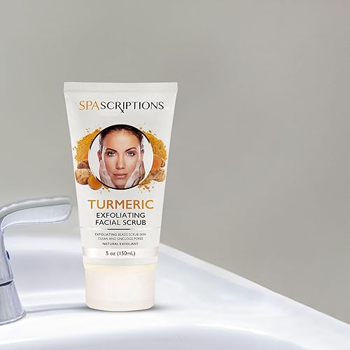 Miniatura 3 de Exfoliante facial exfoliante de cúrcuma exfoliante natural para limpiar la piel, lavado facial - 5 onzas de limpieza profunda y rejuvenecimiento