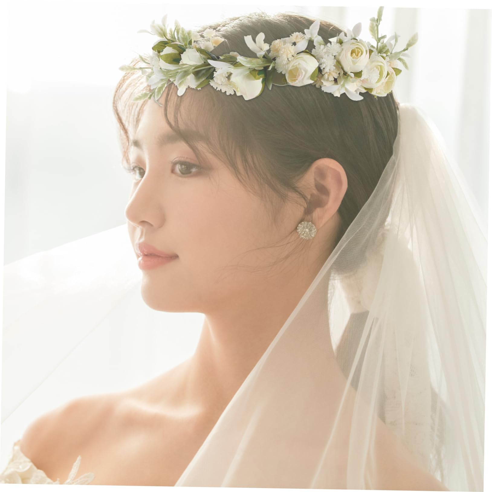 Beavorty 3stücke Blumenkranz Haarband Hochwertigen Kunstrosen Kopfstück Für Hochzeiten Braut Und Fotografie Vielseitig Für Feiern Und Besondere Anlässe
