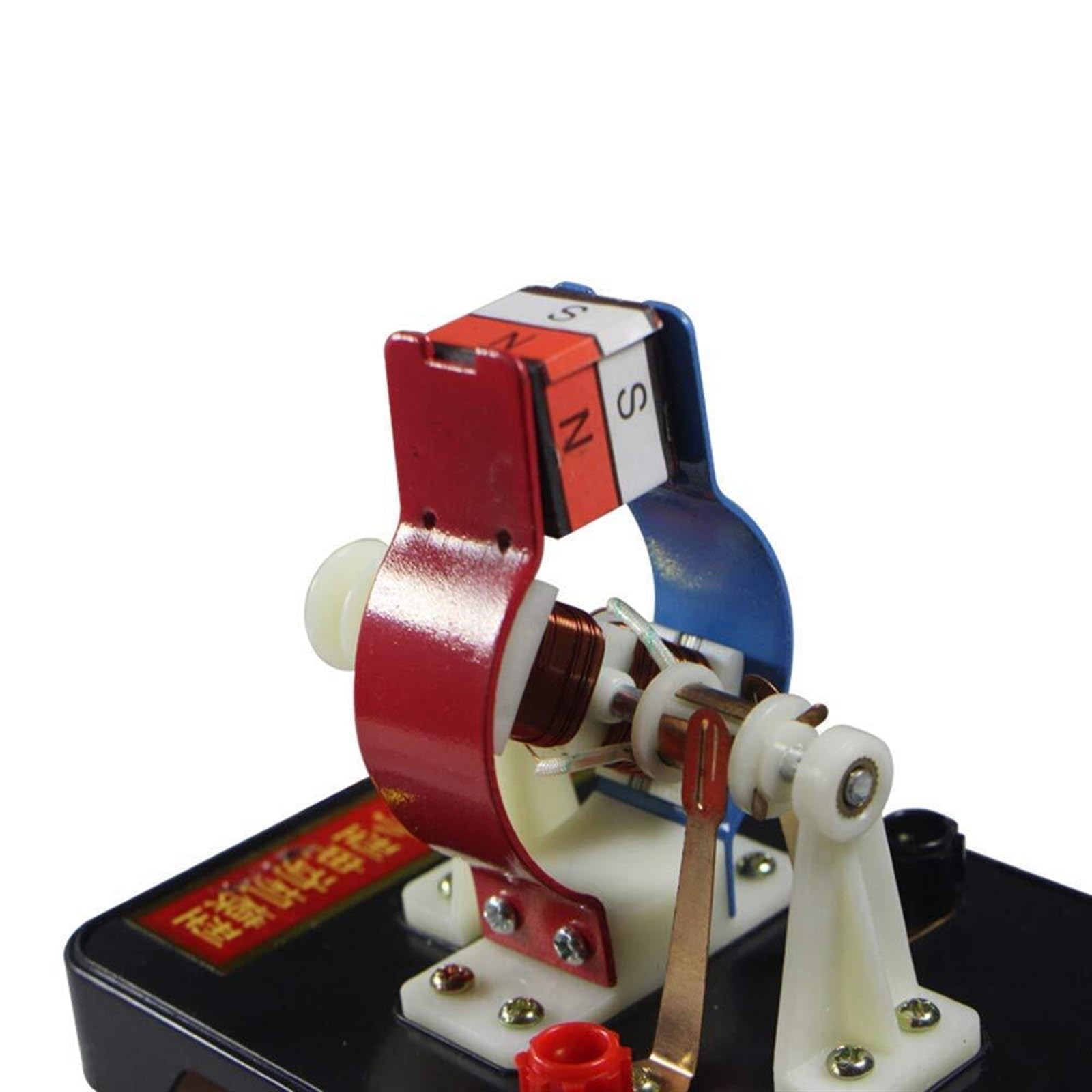 Kit de Experimento con Motor pequeño de Marco Abierto: Modelo de CC extraíble con Carcasa Transparente, Equipo didáctico de física para experimentos de electromagnetismo.