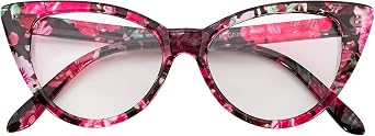 OWL Cat Eye Sunglasses for Women Vintage Retro 1950s Shades Smoke Clear Lens