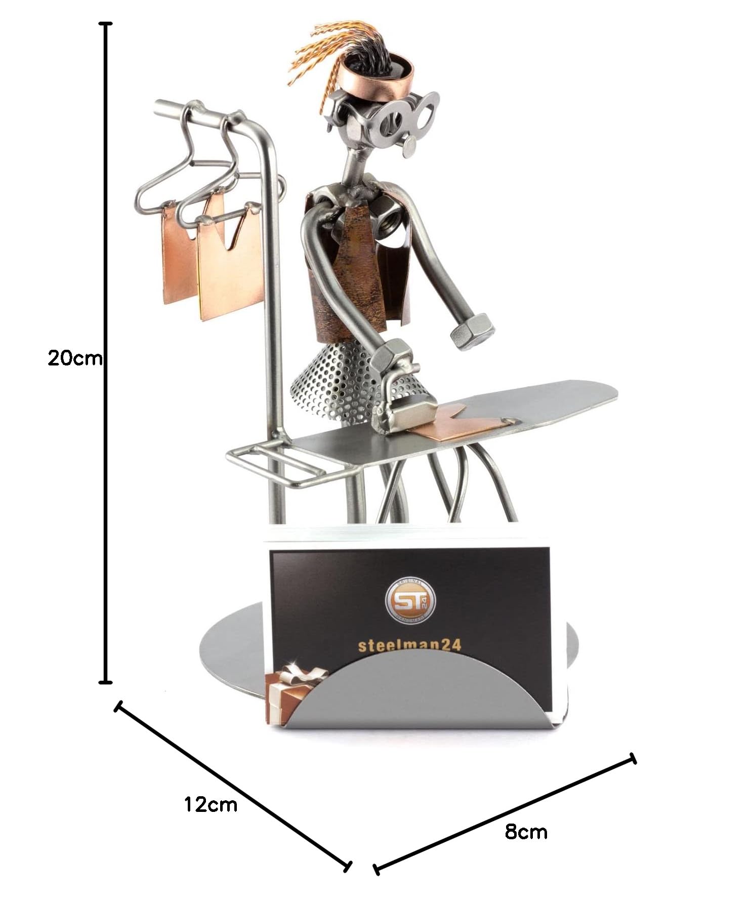 Steelman24 Schraubenmännchen Bügelbrett mit Kartenhalter