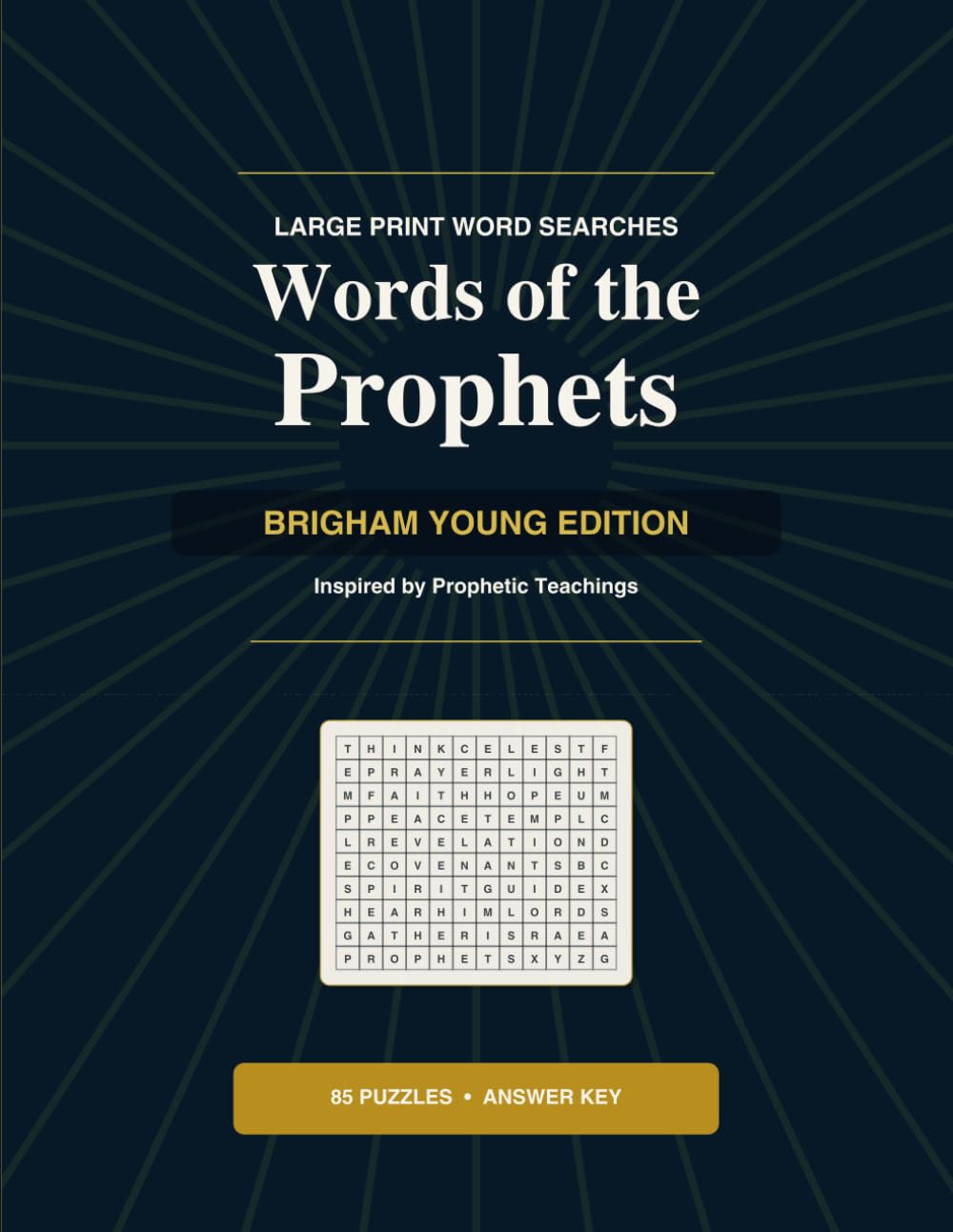 Words of the Prophets: Brigham Young Edition - Large Print Word Searches Inspired by Prophetic Teachings
