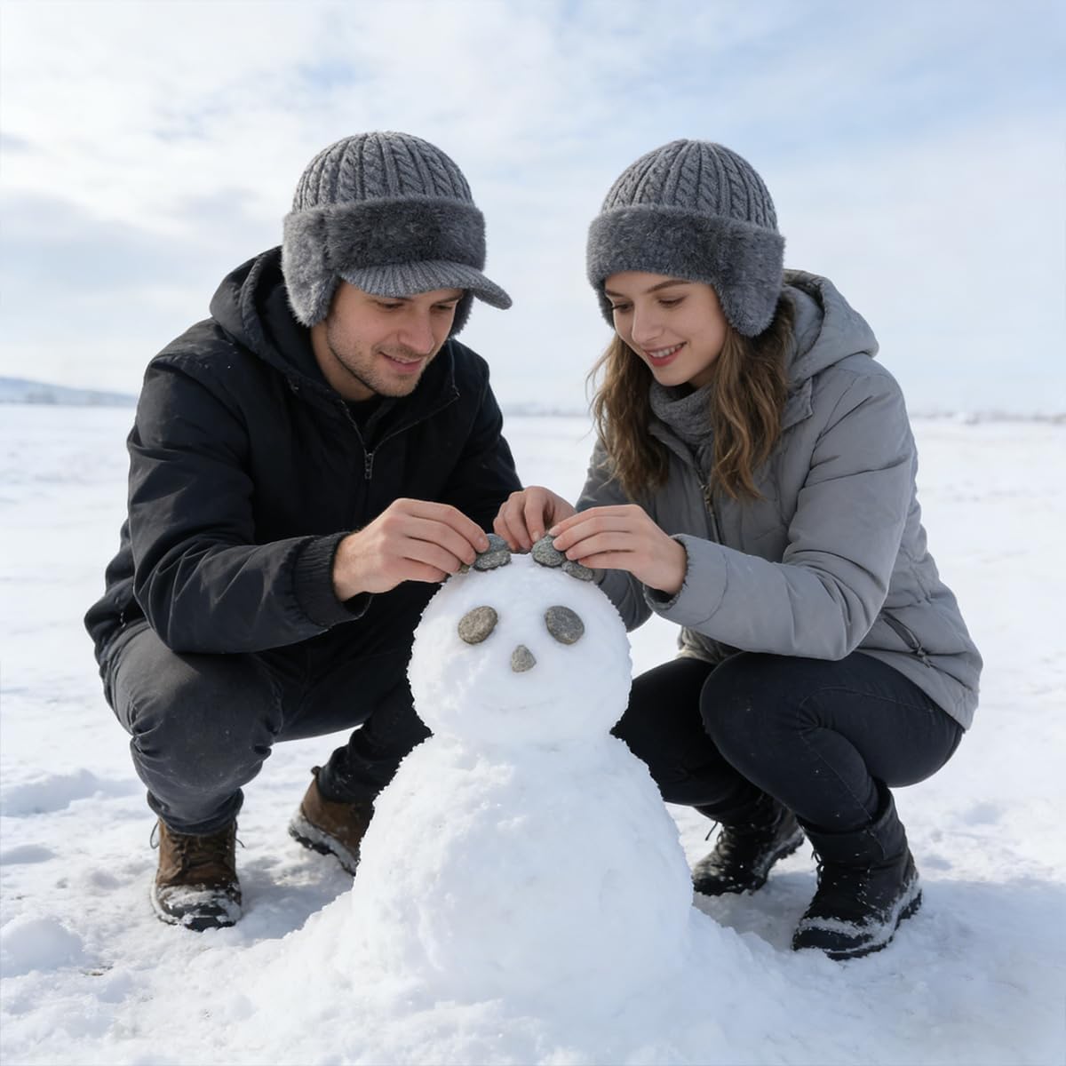 2026 New Coldshield Trapper Hat, Soft Breathable Fabric Moisture Wicking Comfort, Blocking Knitted Hats with Ear Flaps and Wool Brim, Suitable for Men and Women(Grey) - Image 7