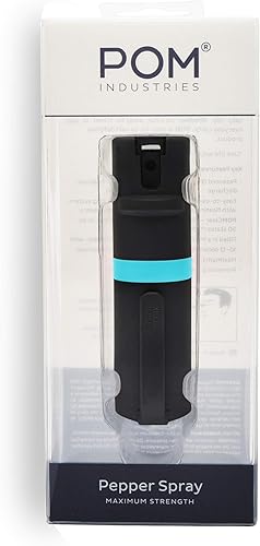 Miniatura 2 de POM - Gas pimienta con clip para bolsillo superior, máxima fuerza OC Spray para autodefensa, diseño táctico compacto y seguro, 25 ráfagas y rango de
