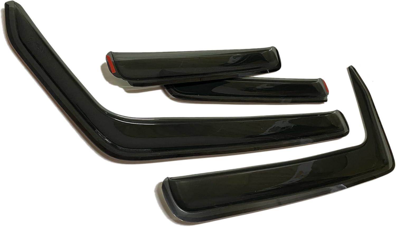 in-Channel Style Smoke Window Sun Rain Visor Vent Guard Deflector Shade Compatible with Jeep Wrangler 2007-2018