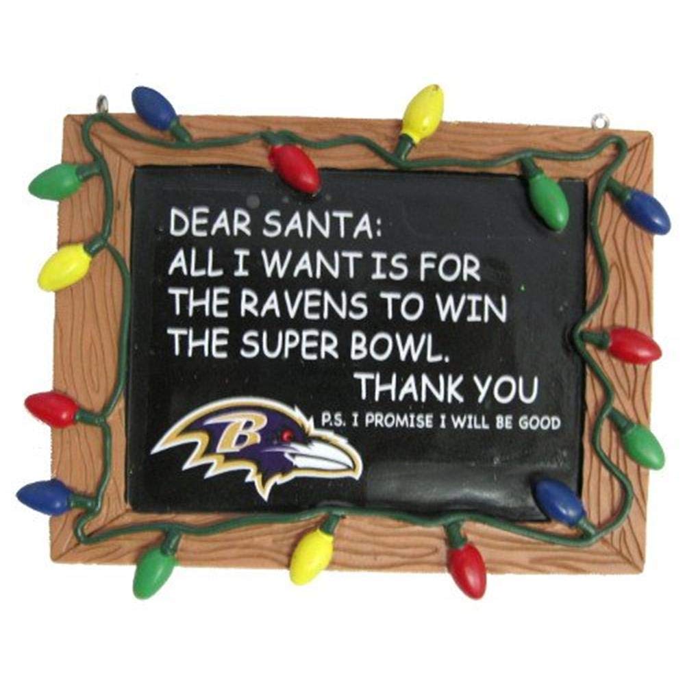 FOCO Baltimore Ravens Resin Chalkboard Sign Ornament