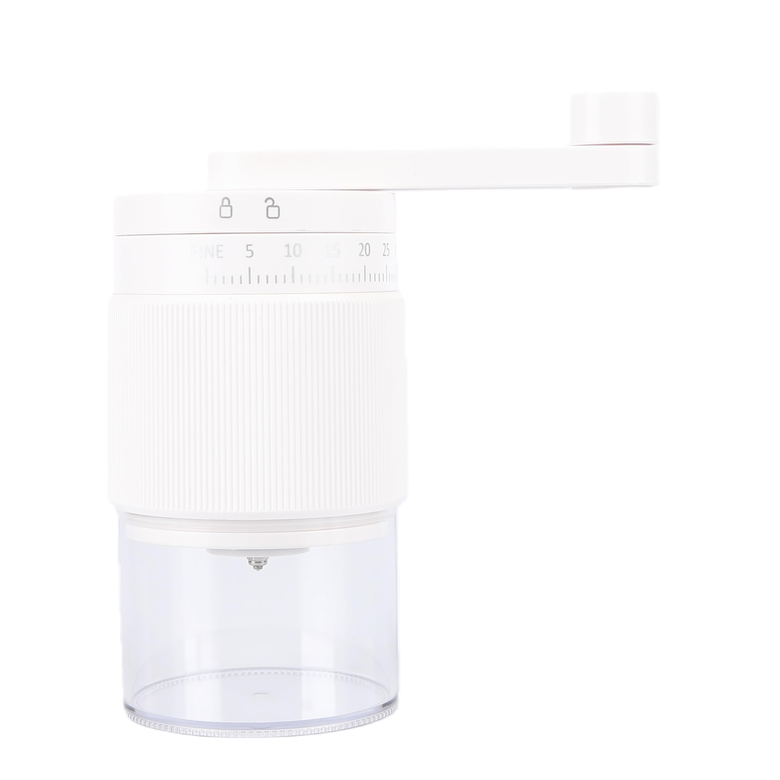 Manual Coffee Grinder - 95 Ceramic Burr, Adjustable Coarse to Fine, 30g Beans & 80ml Powder, Detachable Handle for Espresso, French Press, Camping