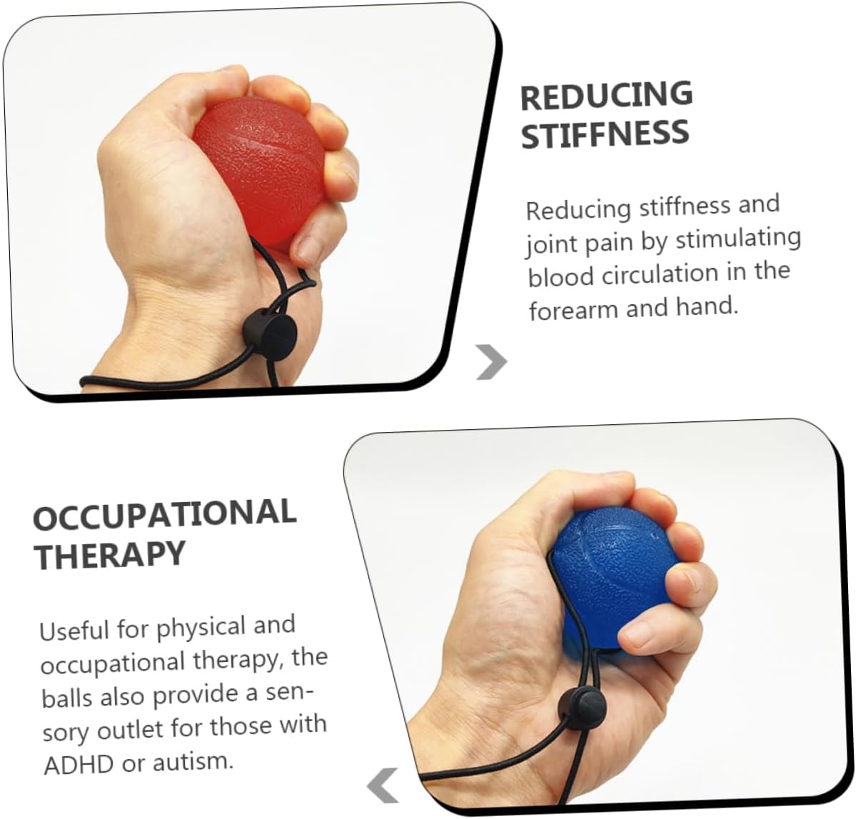 Grip Balls Exercise Therapy Stress Balls Hand Therapy Hand Grip Strength Trainer Tpe Material
