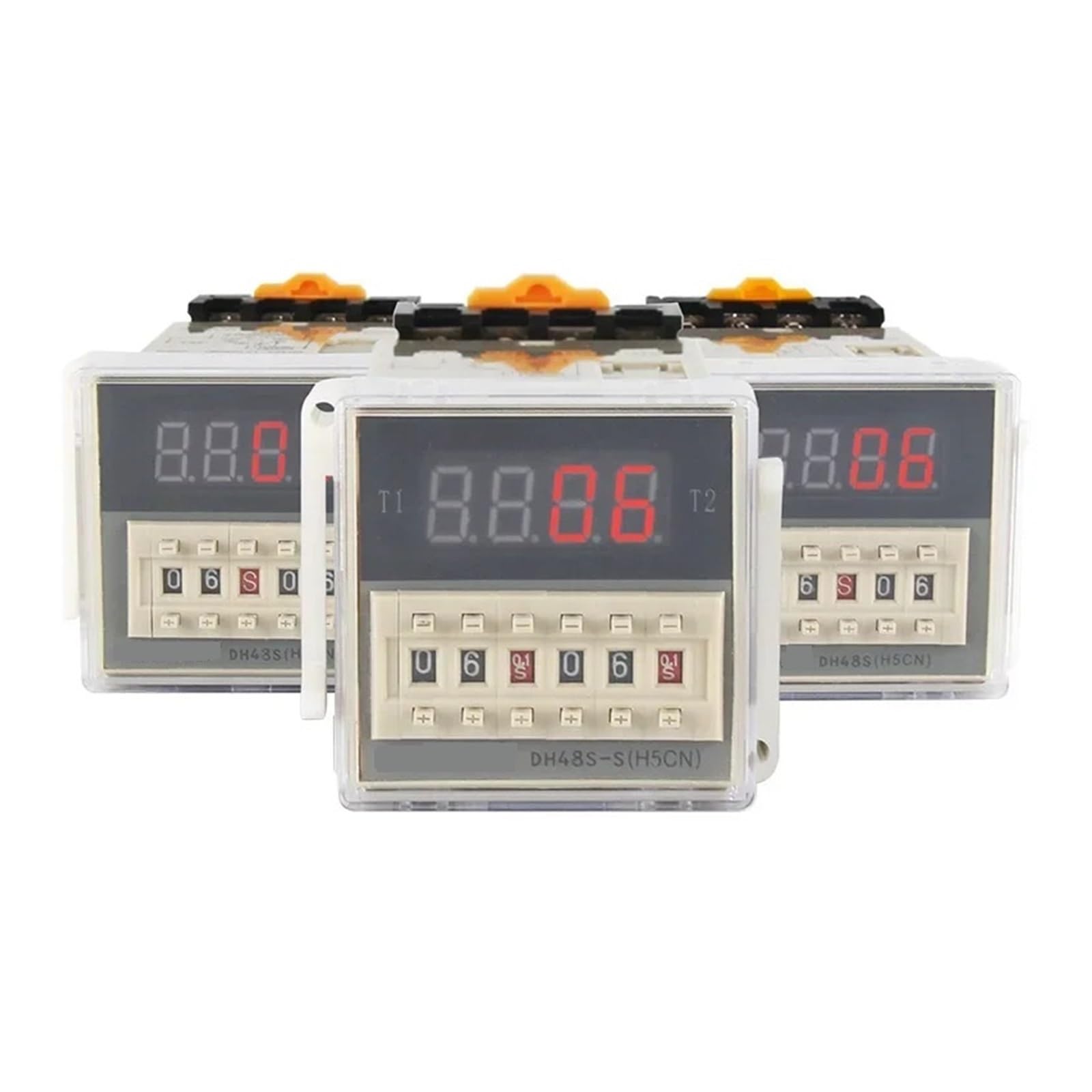 Przekaźnik czasowy cyfrowy programowalny przełącznik czasowy DH48S-S 0,1 S-99 H podstawa AC/DC 12 V 24 V 36 V 110 V 220 V 380 V timer cyklu powtarzania (AC220V)