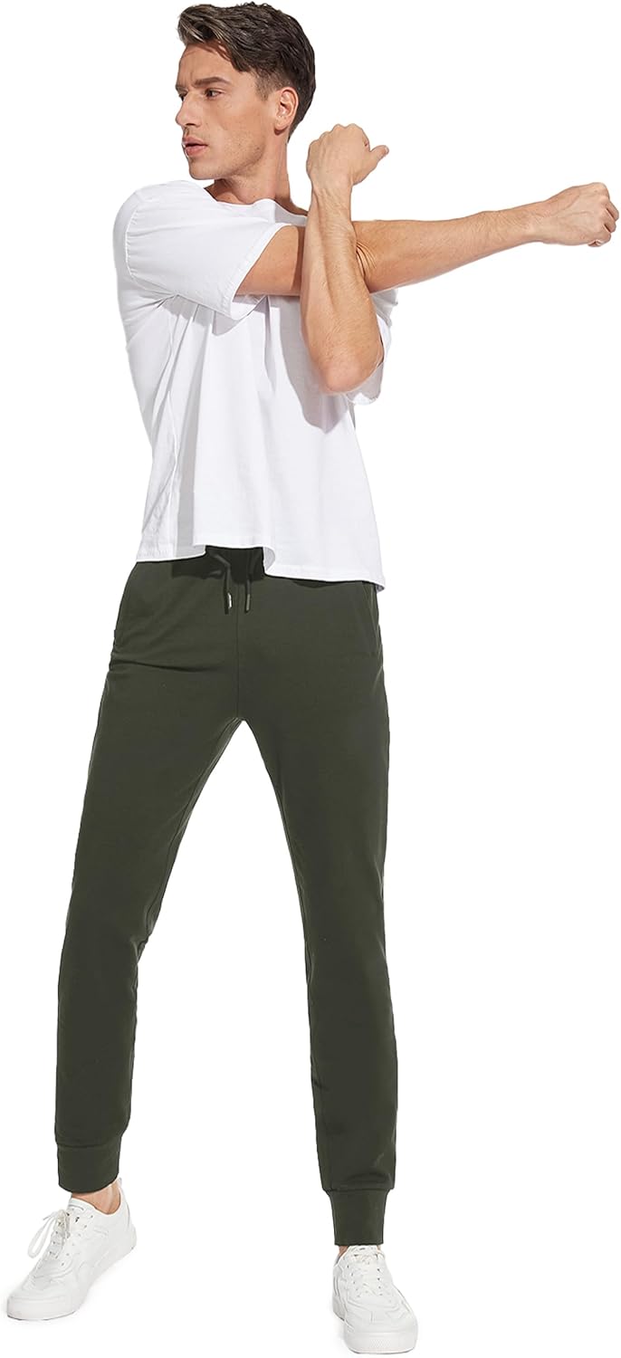 SEVEGO Men's 32"/34"/36"/38" Tall Inseam Lightweight Cotton Joggers Extra Long Sweatpants Athletic with Zipper Pockets - Image 8
