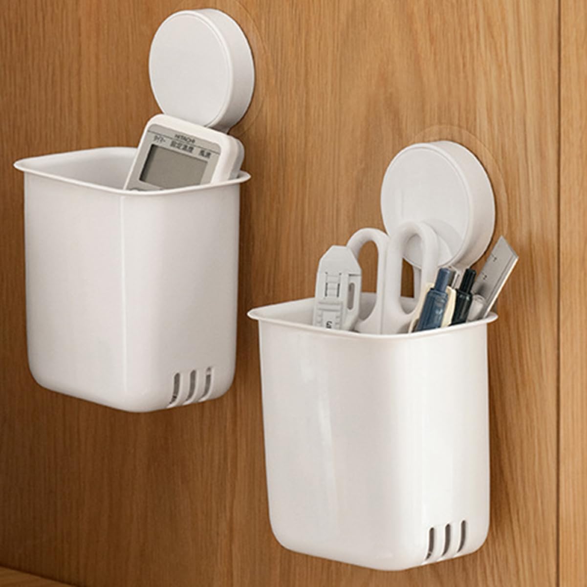 VALICLUD 3 Pezzi Portaoggetti da Bagno con Ventosa Organizer per Spazzolini da Denti Murale e Design Sgocciolamento per Moderni e Cucine