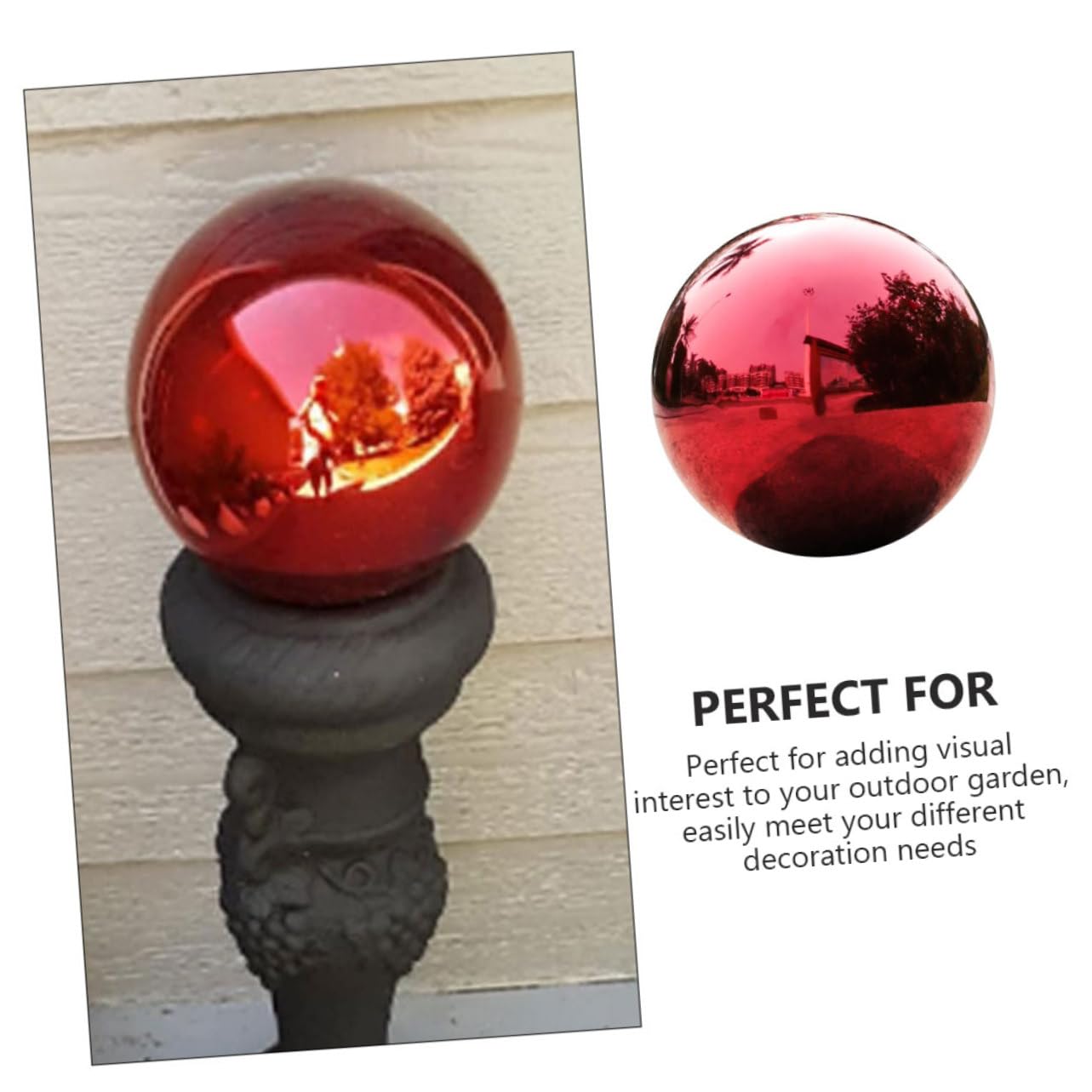 Levemolo Stainless Steel Gazing Ball Polished Outdoor Mirror Sphere for Garden Decor Small Gazing Ball for Outside