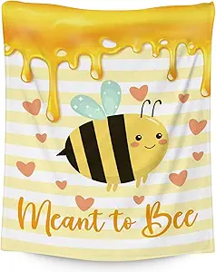 Bee Blanket Gifts, 30"x40" Cute Bee Print Throw for Women Girls, Soft Cozy Warm Flannel for Sofa Bed