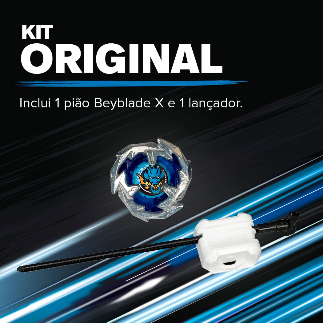 Beyblade X, Pião, Sword Dran 3-60F - Conjunto de Brinquedo Tipo