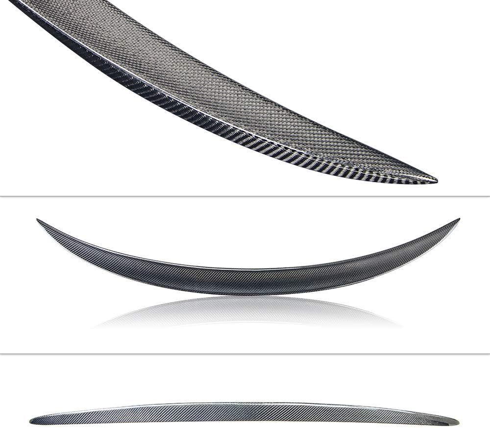 AeroBon Real Carbon Fiber Trunk Spoiler Compatible with 2014-2024 Maserati Ghibli Rear Spoiler (OE Style)