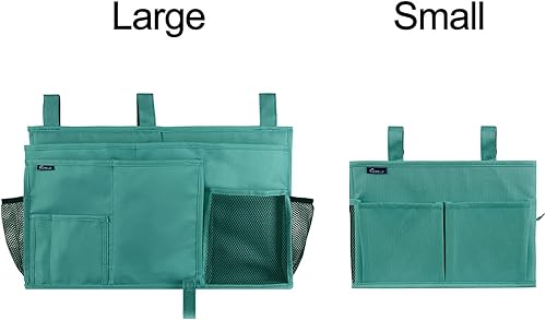 Miniatura 98 de Surblue - Organizador de cama colgante para mesita de noche, bolsa de almacenamiento, bolsillo para literas y camas de hospital, dormitorios Z-Zebra