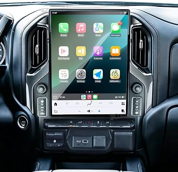 Android Car Radio for Chevrolet Silverado GMC Sierra 2019 2020 2021 2022 2023 Touch Screen Upgrade Replacement Stereo Wireless Apple Carplay Android Auto GPS Navigation Uead Unit Qualcomm Player