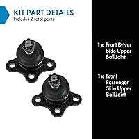 Vista 833 de TRQ, junta de rótula inferior delantera para el lado del conductor y del acompañante