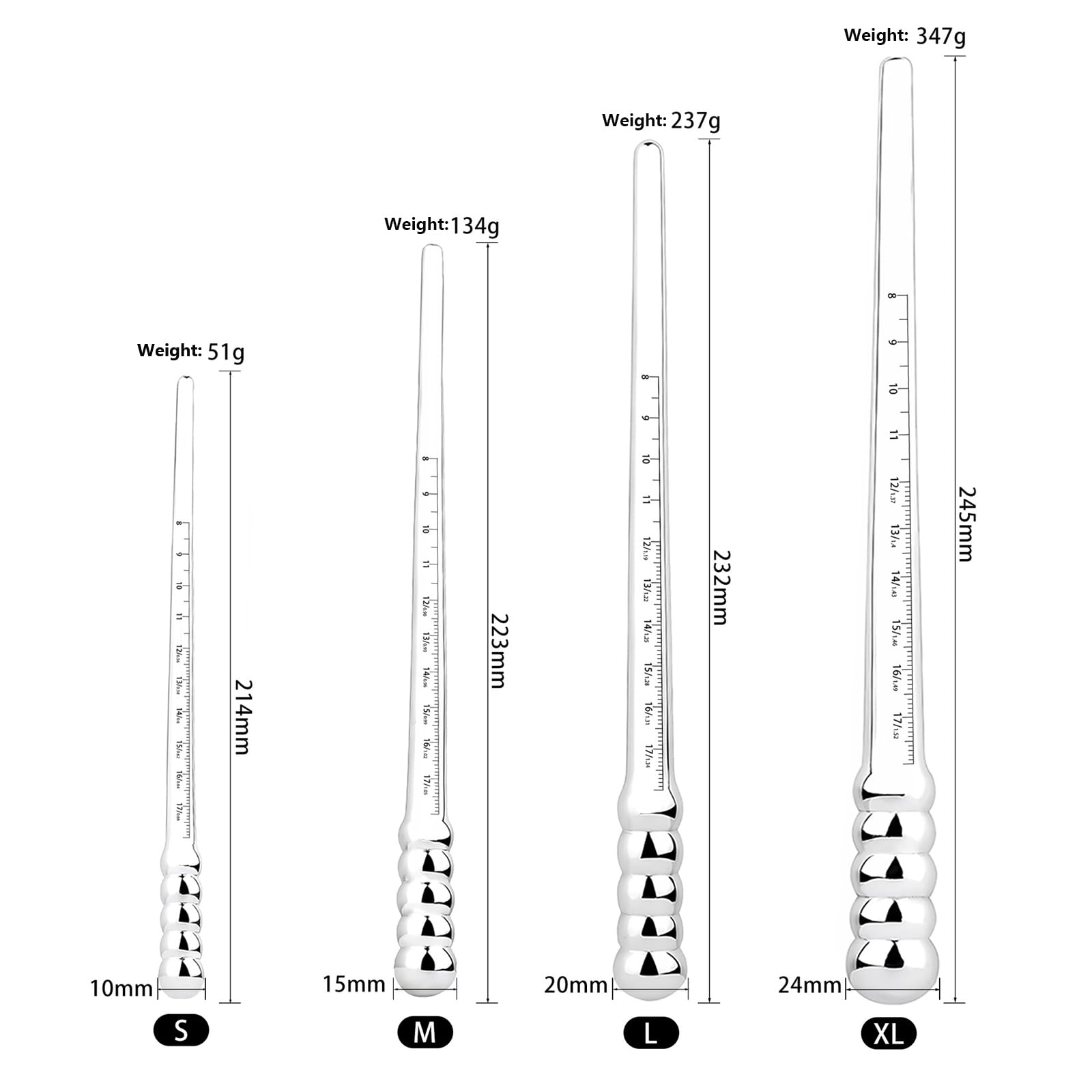 Extra Lang Edelstahl Harnröhren Dilatator Metall Urethral Katheter Sounding Penis Plug Urethral Dilator Harnröhren Stimulation Masturbation Prinzenzepter Sexspielzeug Für Männer