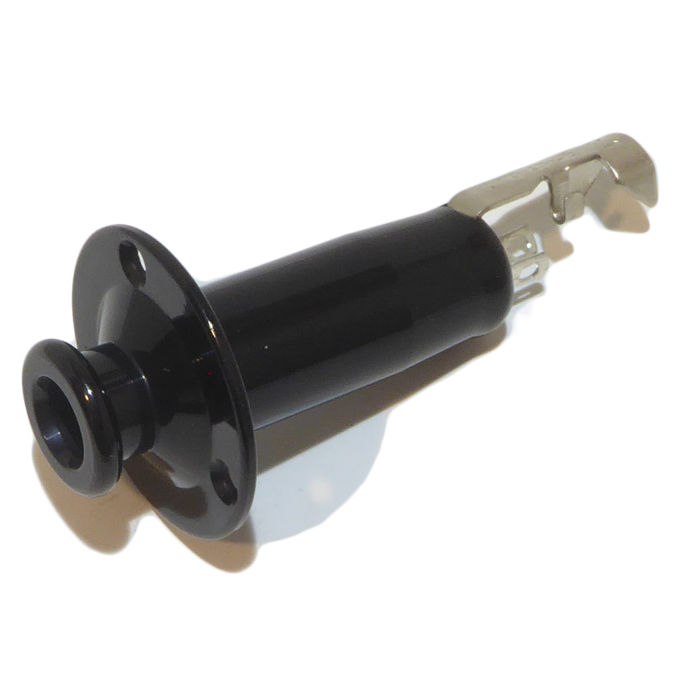 Long Barrel Guitar Jack Socket Strap Pin In Black - Image 3