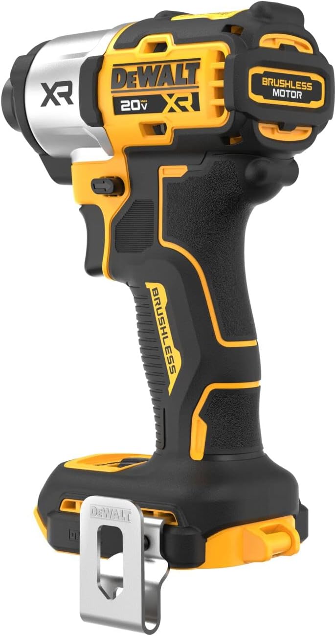 DEWALT 20V MAX XR Impact Driver, Brushless, 1/4", 3-Speed, Bare Tool Only (DCF845B)