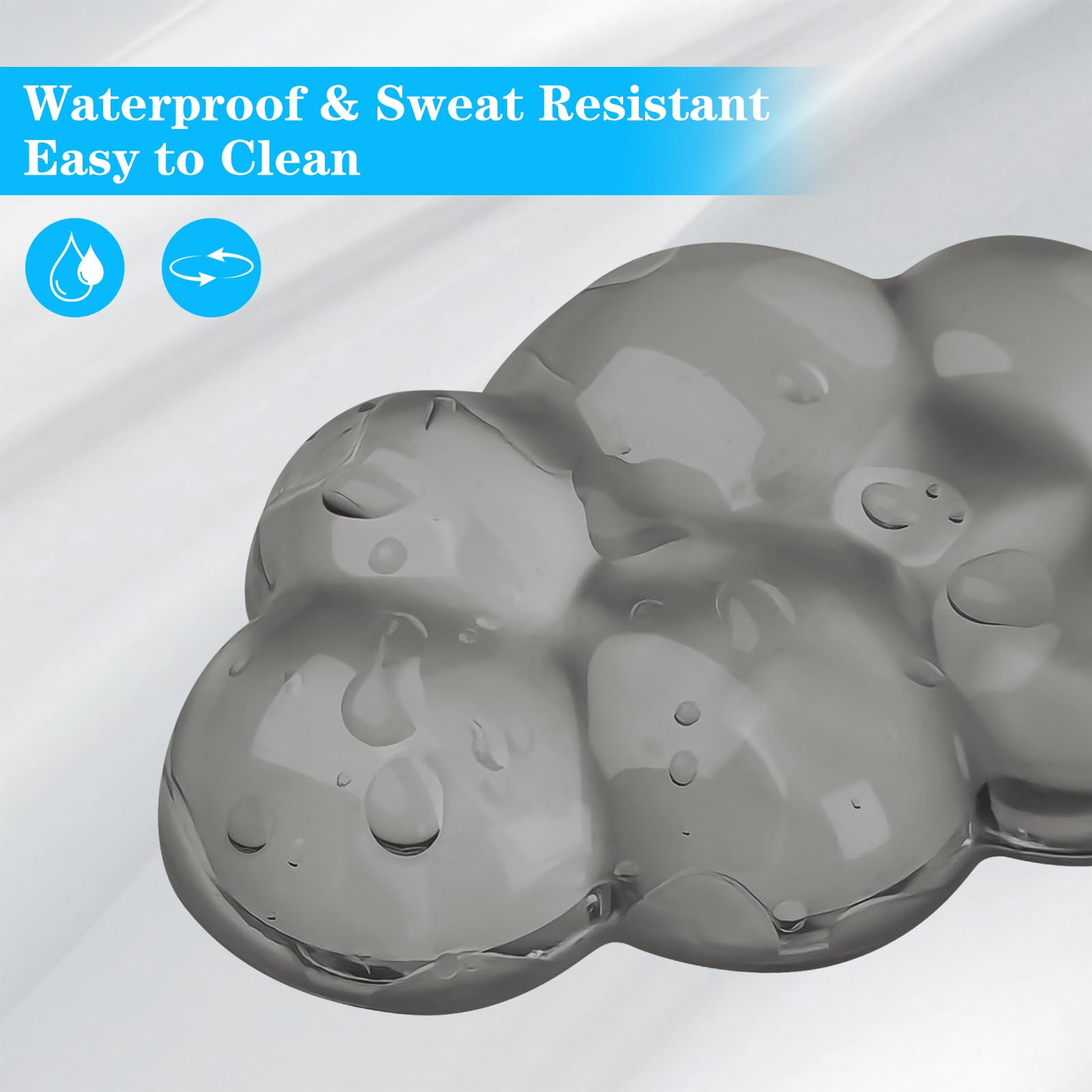 Reposamuñecas de gel para ratón, bonito soporte de muñeca y soporte de brazo para mouse para alivio del dolor, adecuado para oficina, computadora, laptop, juegos (gris transparente)