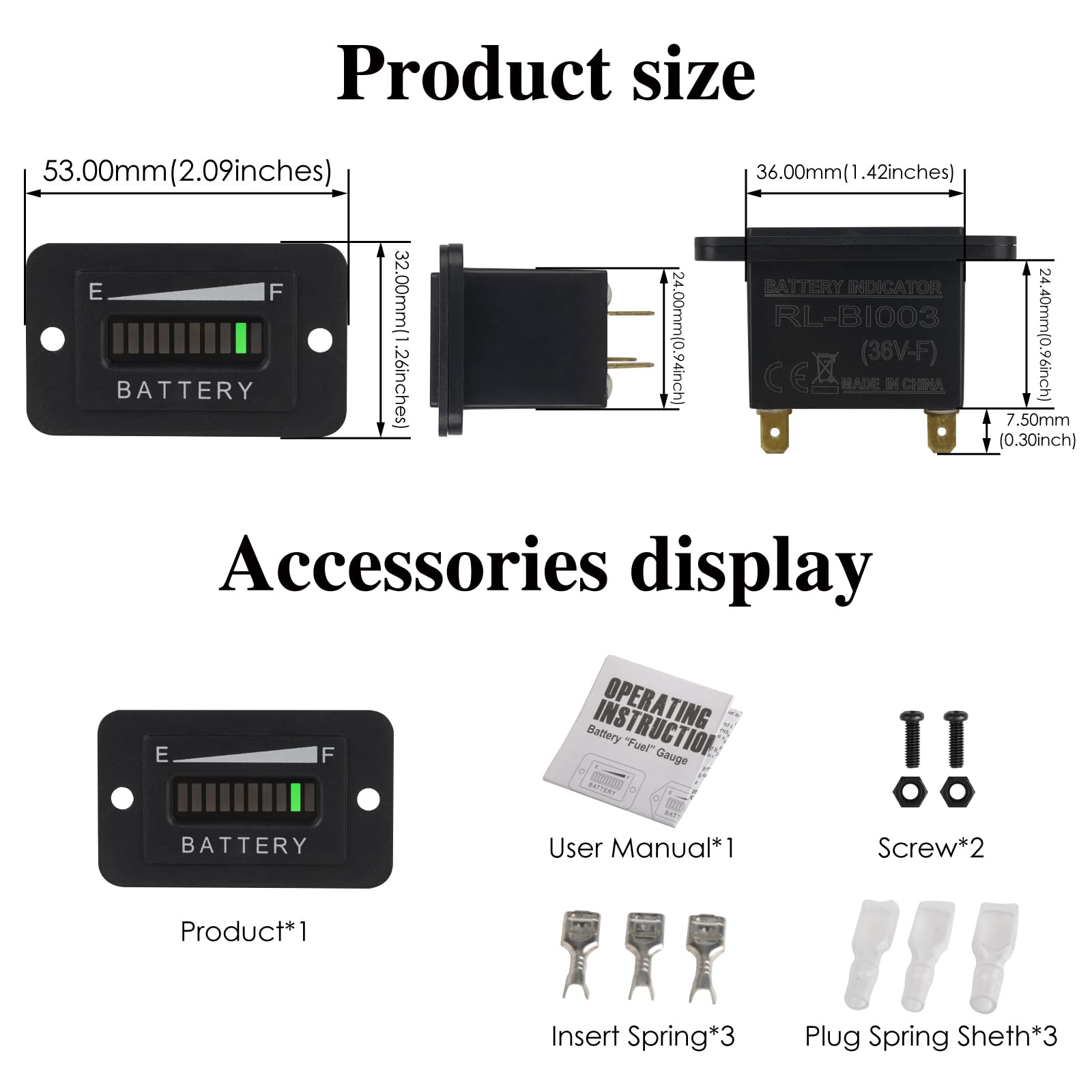 Display LCD Capacità Batteria Indicatore Batteria Al Piombo NInE-ROnG - Display LCD 12/24/36/48V, Impermeabile IP65 Controllo Carica Batteria - Foto 11