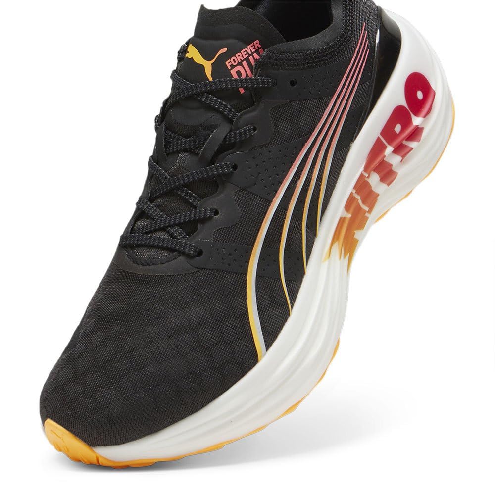 PUMA Chaussures de Running Noires/Oranges Femme Foreverrun