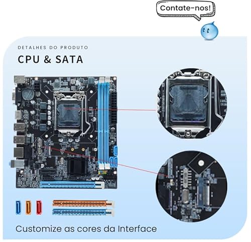 10/100/1000 Mbps Placa Mãe Lga1155 Chipset Intel H61 Socket I3/i5/17 16gb Usb (H61), CPUs Intel de 2