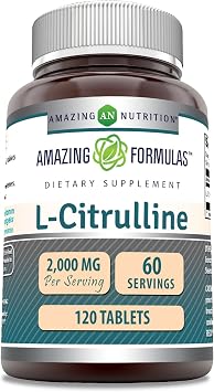 Amazing Formulas L Citrulline 2000mg Per Serving 120 Tablets Supplement | Amino Acid Supplement for Men & Women | Non-GMO | Gluten Free | Made in USA
