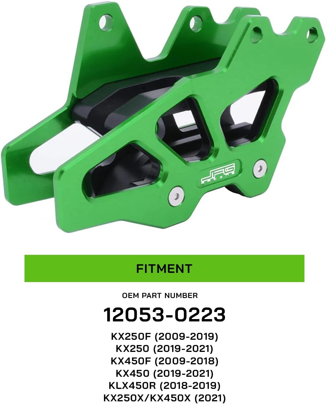 Factory Chain Guide Guard Protection for Kawasaki KX250F 2009-2019 KX250 2019-2024 KX450F 2009-2018 KX450 2019-2024 KLX450R 2018-2019 | Replaces OEM Part 12053-0223