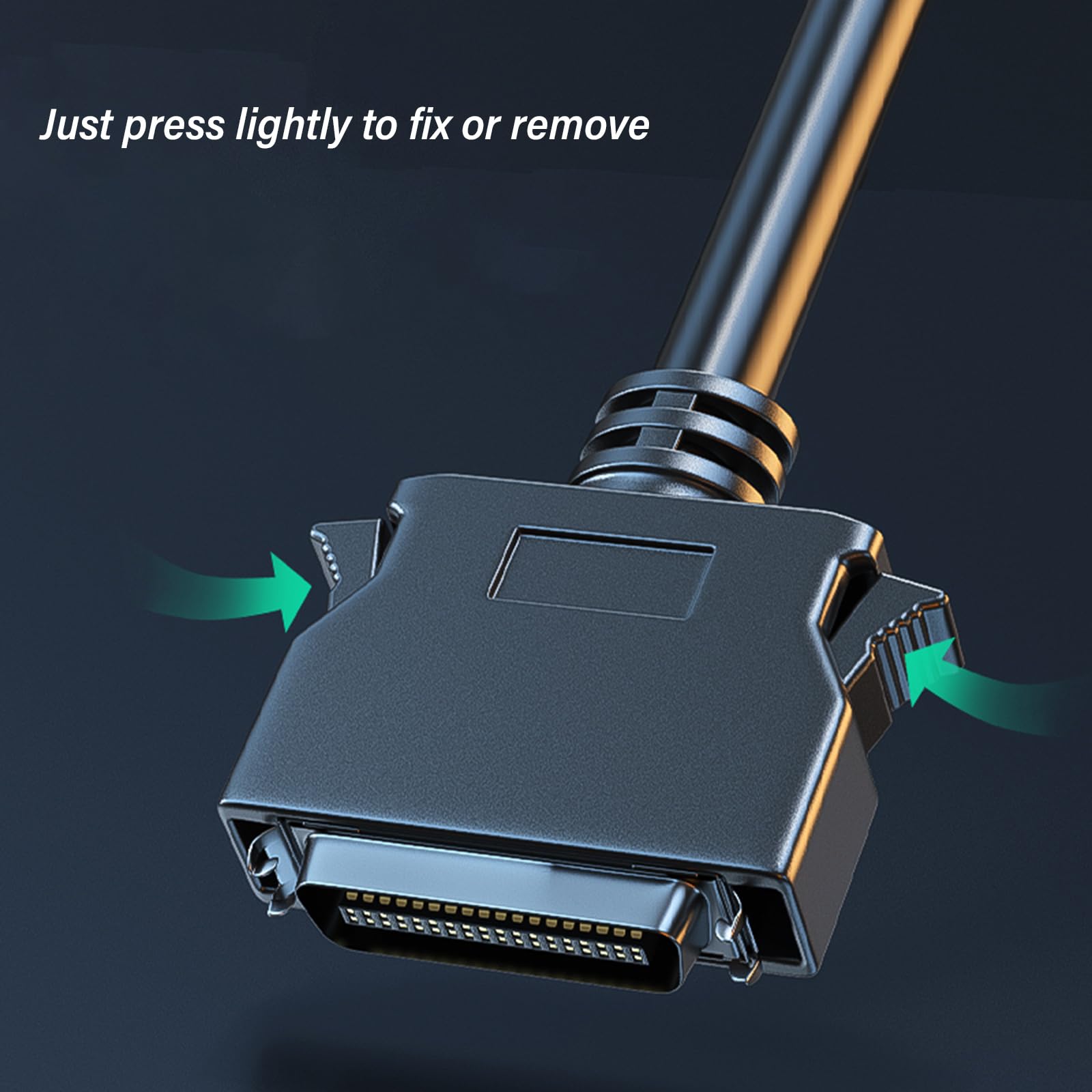 HEYZAKKA SCSI Connection Cable with 2 Shielding SCSI CN14/20/26/36/50 Male to Male Cable 1.5 Meter