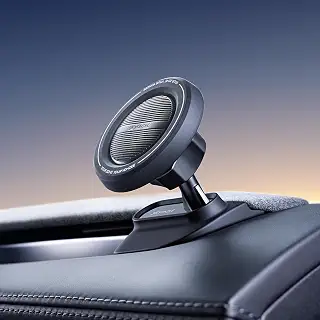 YONZEE テスラ Model Y Juniper/Model3 Highland/2026 Model YL 専用 サイド取付磁気スマホホルダー 360 度回転 シリコン & ABS 素材 視界遮らない車載ホルダー ブラック
