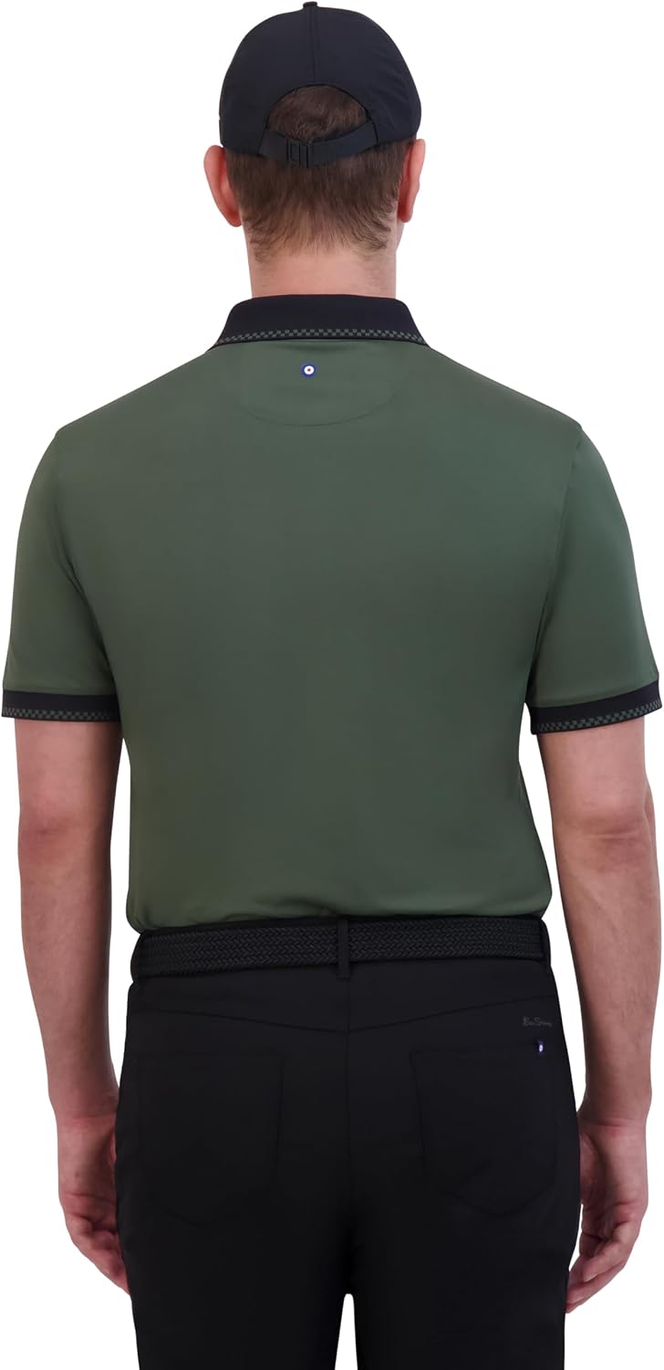 Ben Sherman Men's Golf Shirts– Sport Athletic Fit, UPF+, Moisture-Wicking, Odor Resistant, Casual Shirt