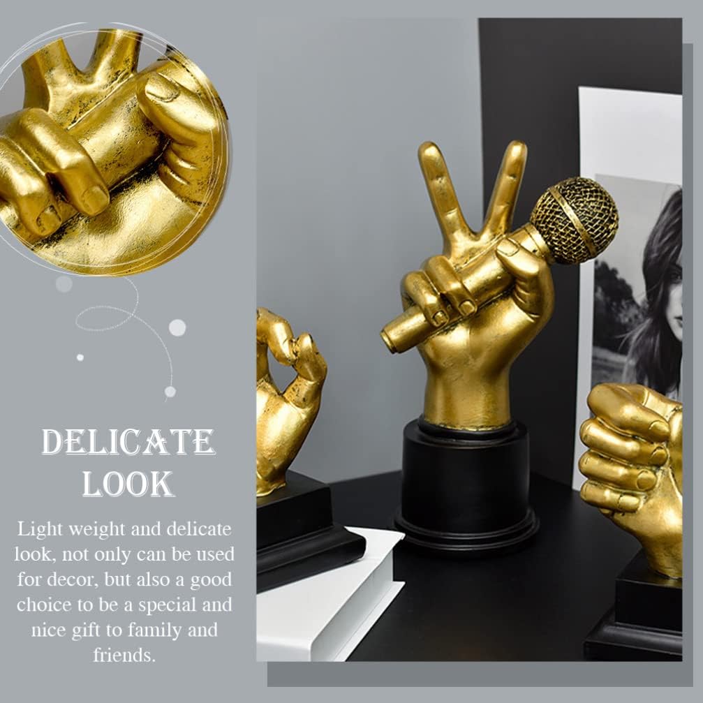 Homoyoyo Retro Gesture Finger Model Realistic Home Decor for Office Table Tv Stand