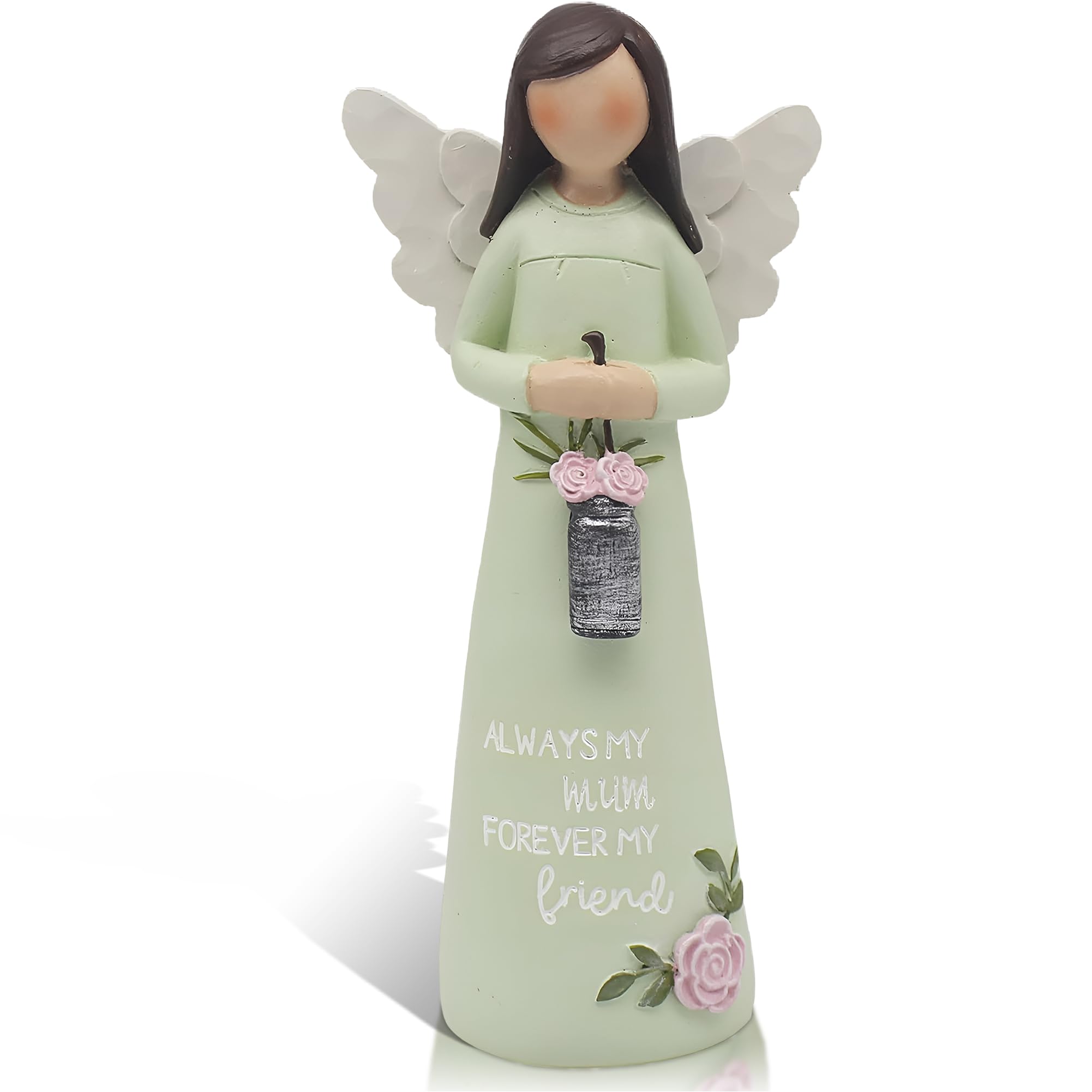 The Leonardo Collection Mother's Day Love & Affection Angel Green For Home & Office | Home Decor Ornaments Gift For Women & Men | Beautiful For Indoor & Outdoor | Living Room Decor Ornaments