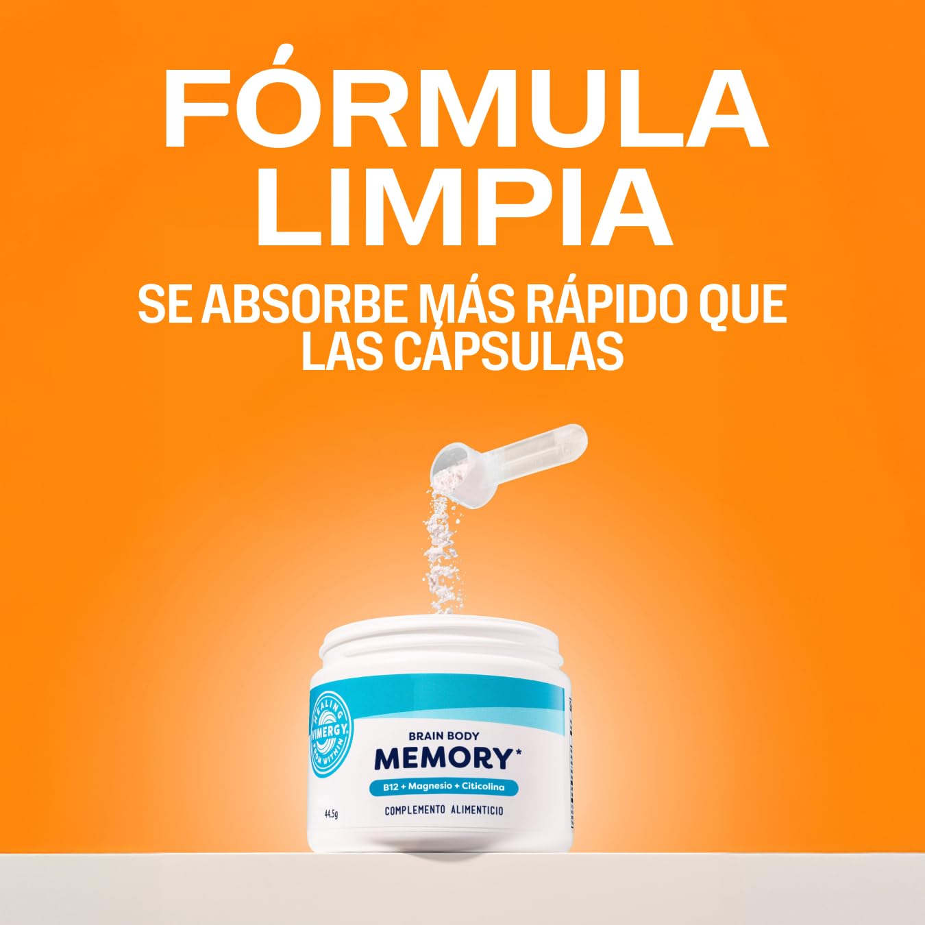 Vimergy Brain Body Memory* – 8 beneficios para el cerebro Con magnesio, citicolina y B12 – Fórmula pura de rápida absorción – Sin OGM y sin gluten