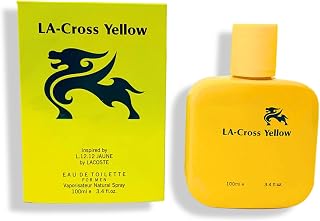 LA- CROSS YELLOW EAU DE TOILETTE 3.4 FL. Oz. Aromatic Fruity fragrance for men.
