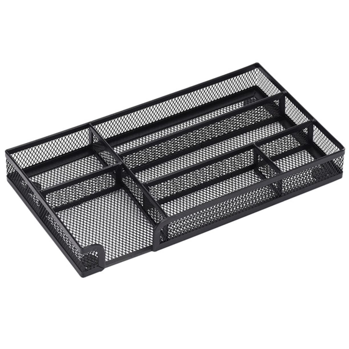 Organizzatore a Rete in Metallo Angoli Arrotondati Base Antiscivolo Per Contenere Piccoli Oggetti Come Fermagli Chiavi Penne e Altro