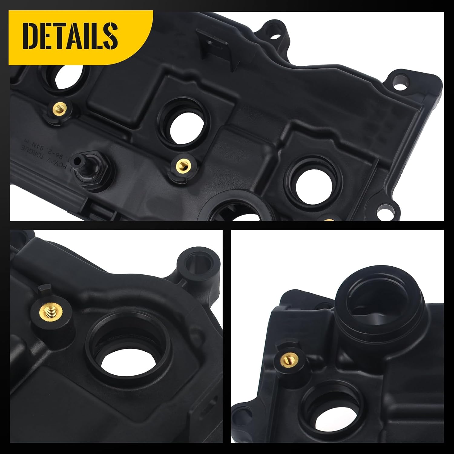 KUSATEC Engine Valve Cover Kit with Gasket Fit for 2014-2017 Infiniti QX60; 2013-2017 for Nissan Altima, Murano, Pathfinder, Rogue; L4 2.5L; Replace 132643KY0A 13264-3TA0A