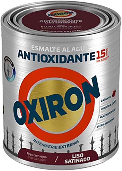 Titanlux Esmalte Antioxidante Titan Oxiron Al Agua Liso Satinado 750 Ml, 4560 Rojo Carruajes