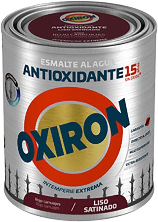 Titanlux Esmalte Antioxidante Titan Oxiron Al Agua Liso Satinado 750 Ml, 4560 Rojo Carruajes