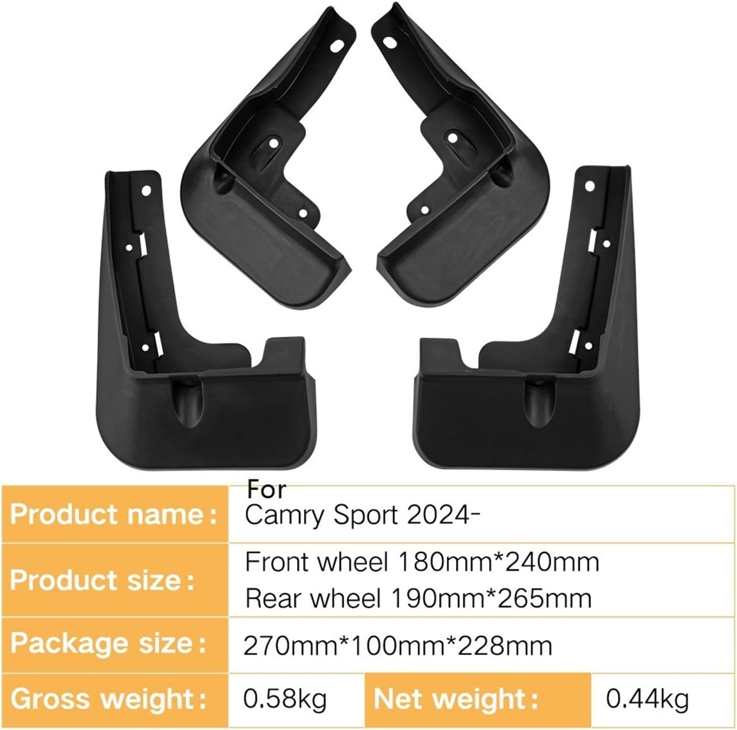 Compatible with Toyota Camry Sport SE/XSE 2024-2025 Sports Version Car Fenders Mud Flaps Fender Flares